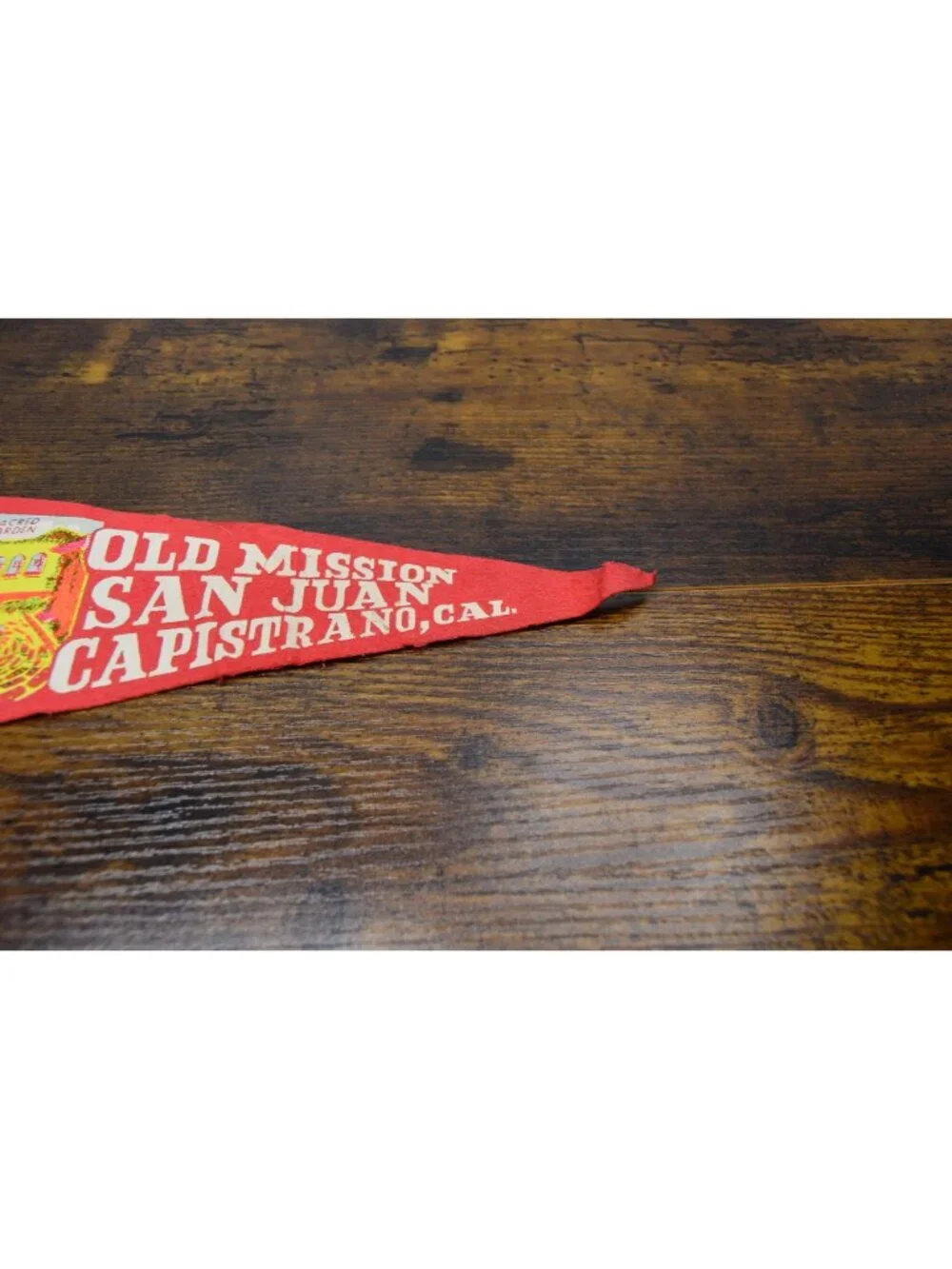 Vintage Old Mission San Juan Capistrano Felt Pennant 12 inches